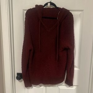 Maroon hoodie sweater